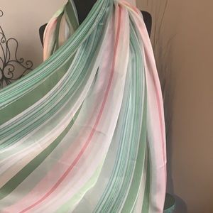 NEW spring summer silky stripe scarf